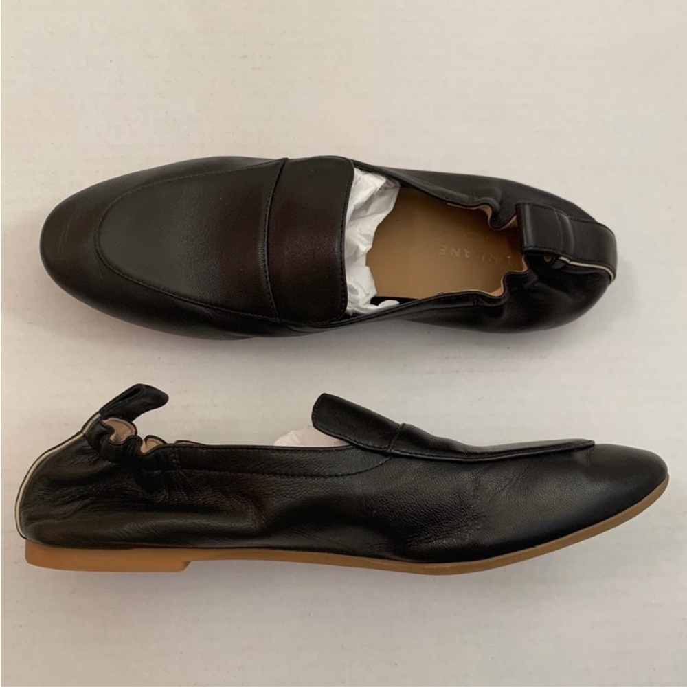 Everlane The Day Loafer Black Leather Shoes Size 7